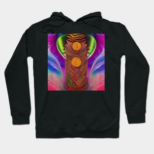 Cool Bitcoin BTC Cryptocurrency Art Hoodie